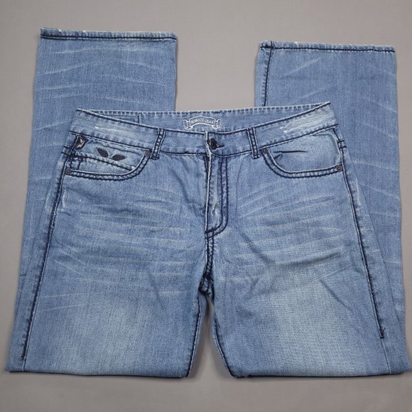 $400 Robins Jean D5484 Straight Born To Be Wild Loose Straight Made In USA 38x33 - Picture 4 of 12